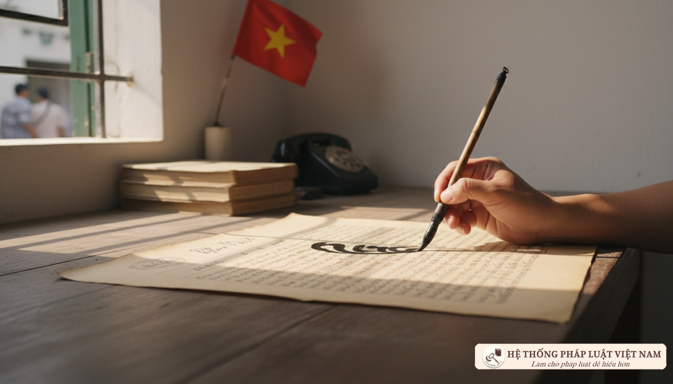 Ký kết văn bản tại thôn