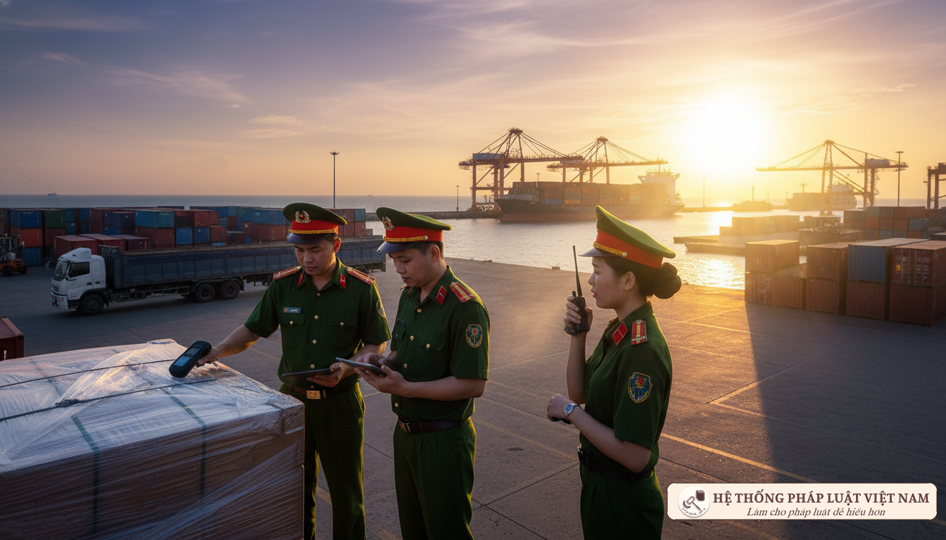 Công chức Hải quan làm nhiệm vụ