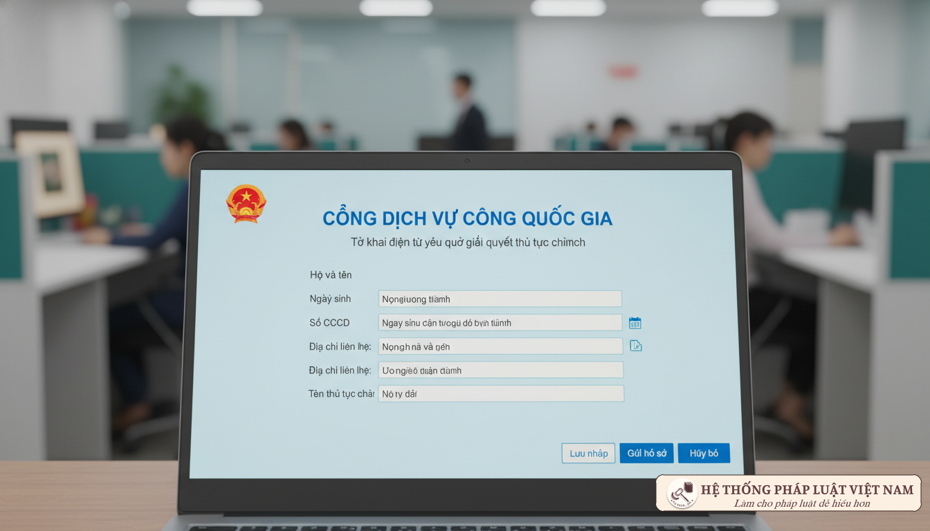 Giao diện đăng ký thông báo ứng dụng thương mại điện tử trực tuyến