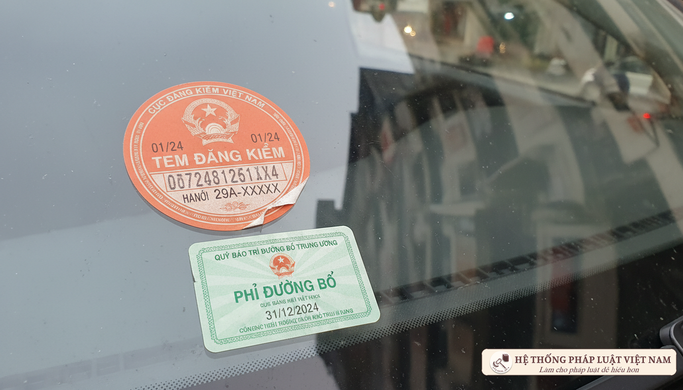 Tem đăng kiểm và phí đường bộ