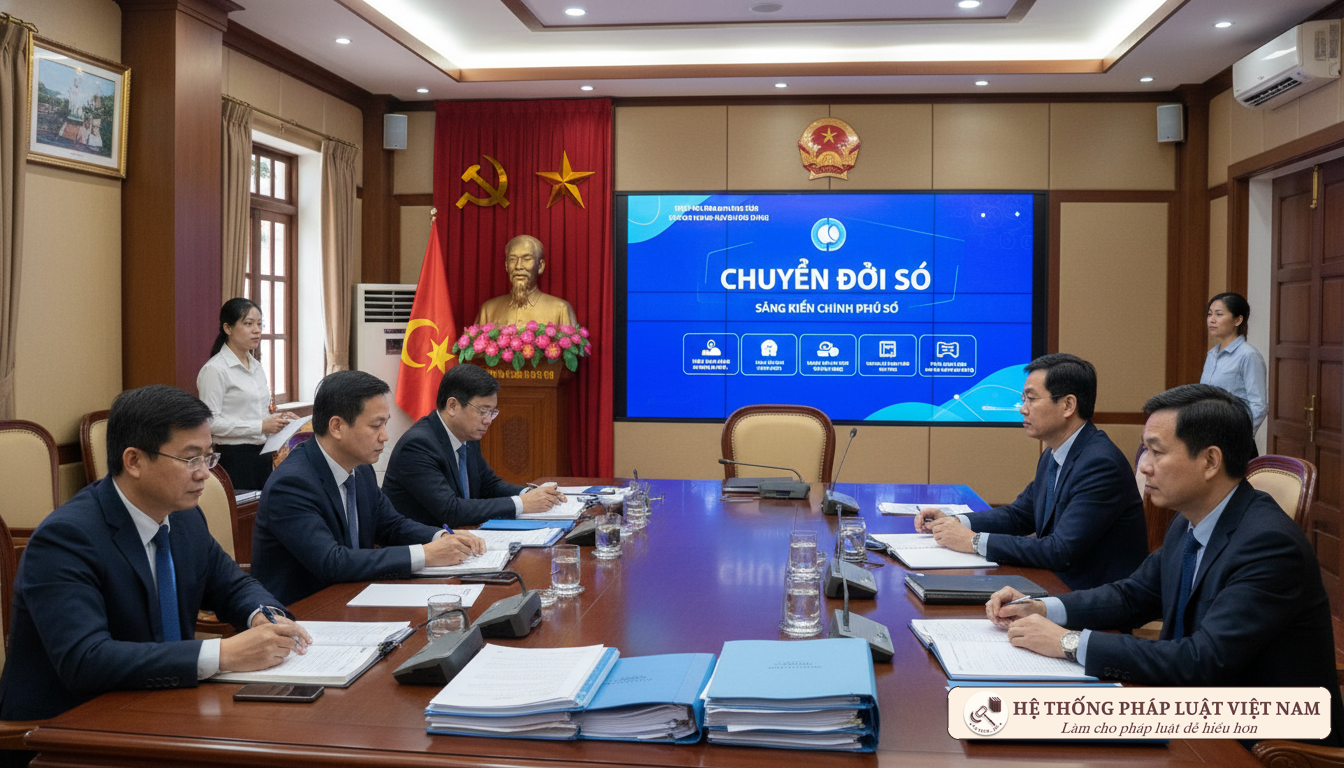 Phiên họp trực tuyến tại UBND cấp xã
