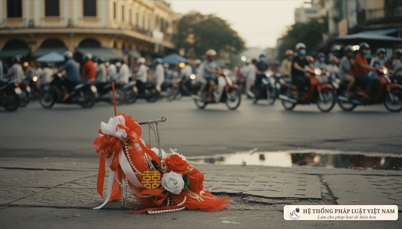 Trang trí đám cưới trên vỉa hè