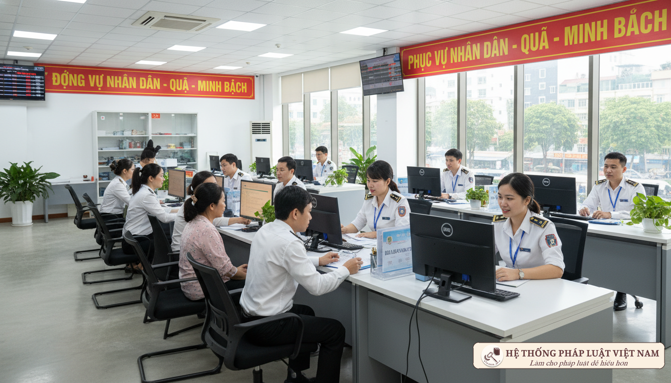 Cán bộ công chức làm việc tại văn phòng