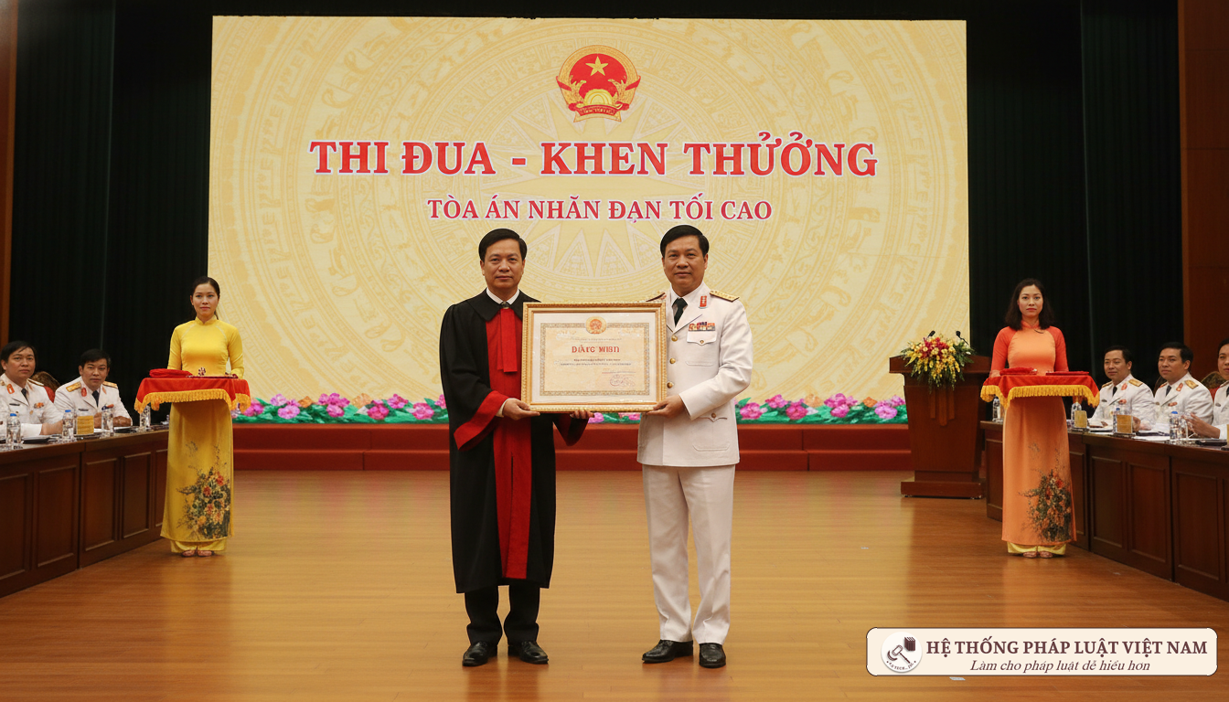 Khen thưởng ngành Tòa án Lễ trao tặng bằng khen