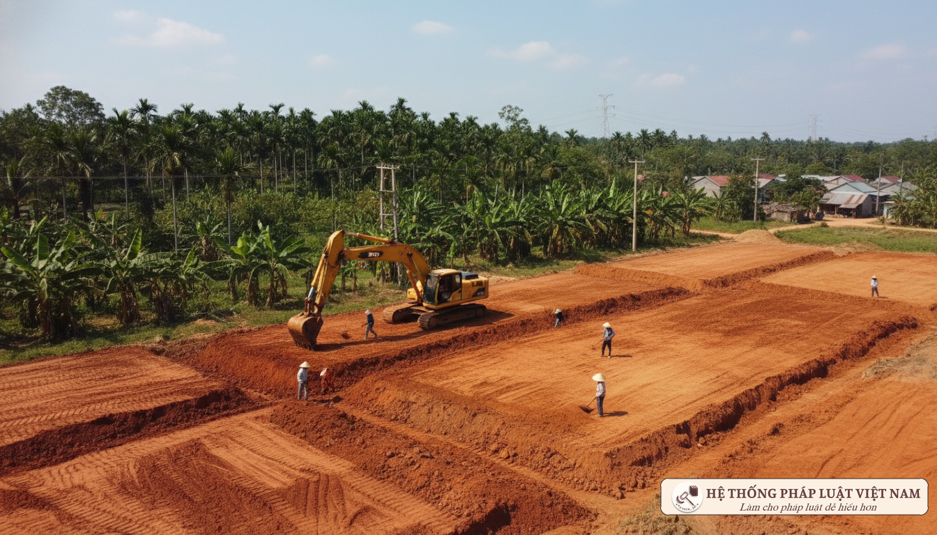 San lấp mặt bằng đất nông nghiệp tại Việt Nam