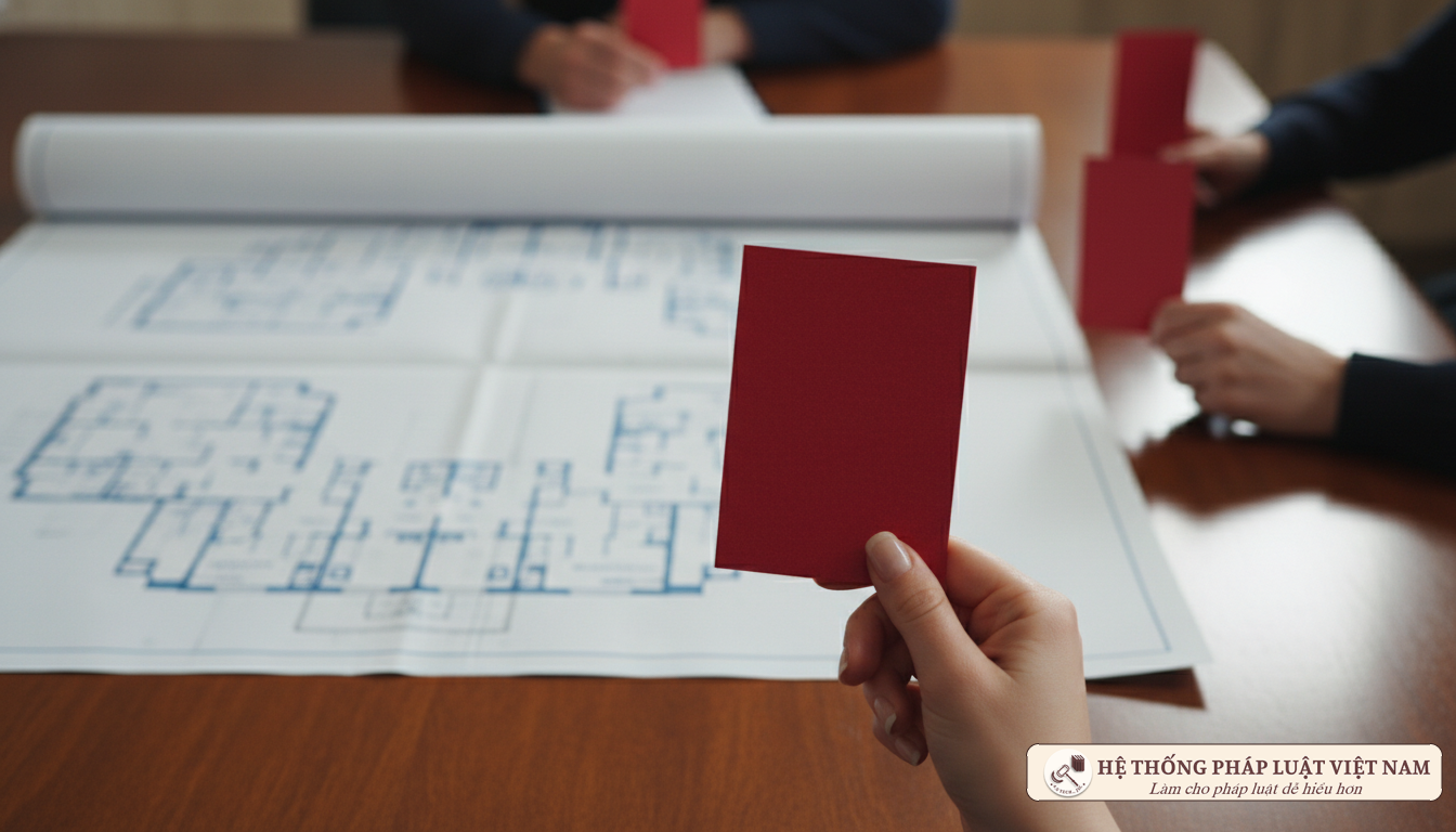 Thẻ biểu quyết và sơ đồ căn hộ chung cư