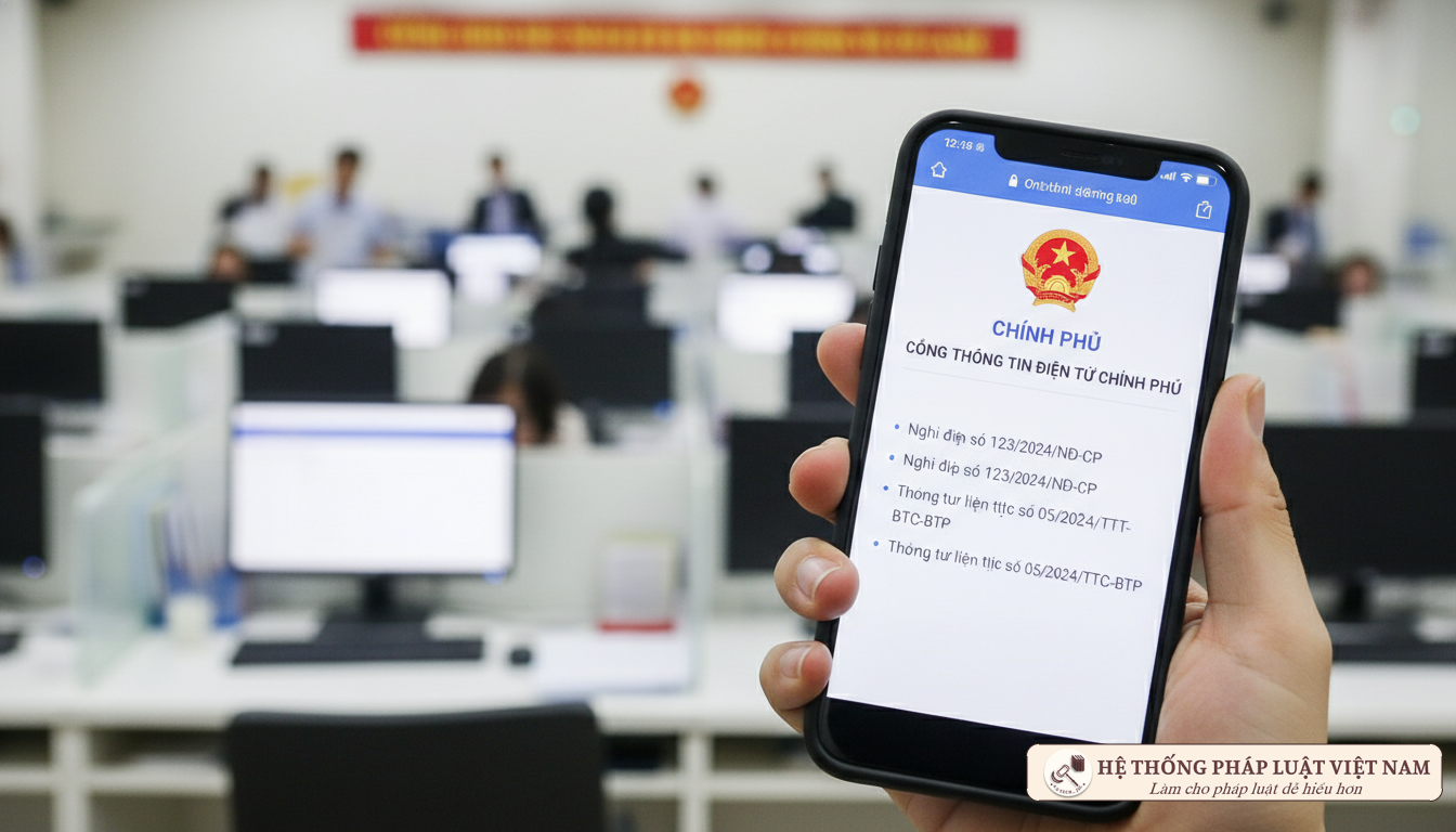 Tra cứu thông tin pháp luật trên điện thoại di động