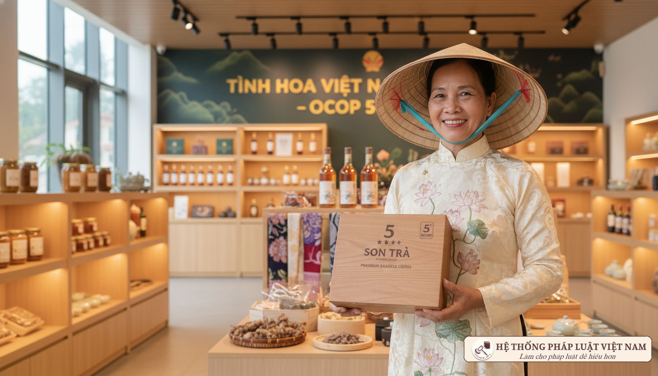Nghệ nhân giới thiệu sản phẩm OCOP 5 sao