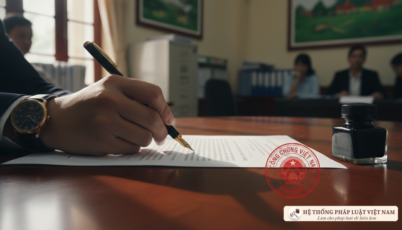 Ký hợp đồng công chứng tặng cho đất đai