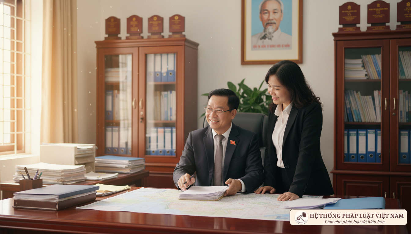 Cán bộ hướng dẫn thủ tục đất đai