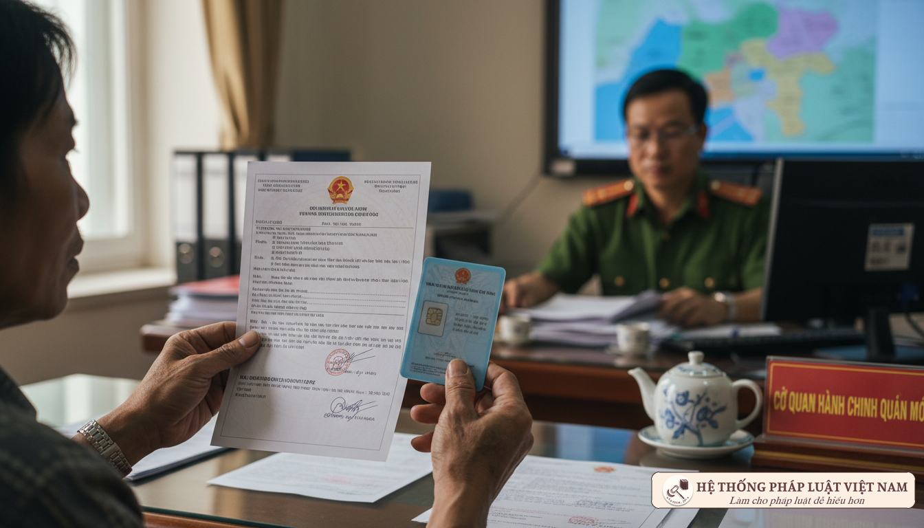 Người dân làm thủ tục hành chính tại Việt Nam