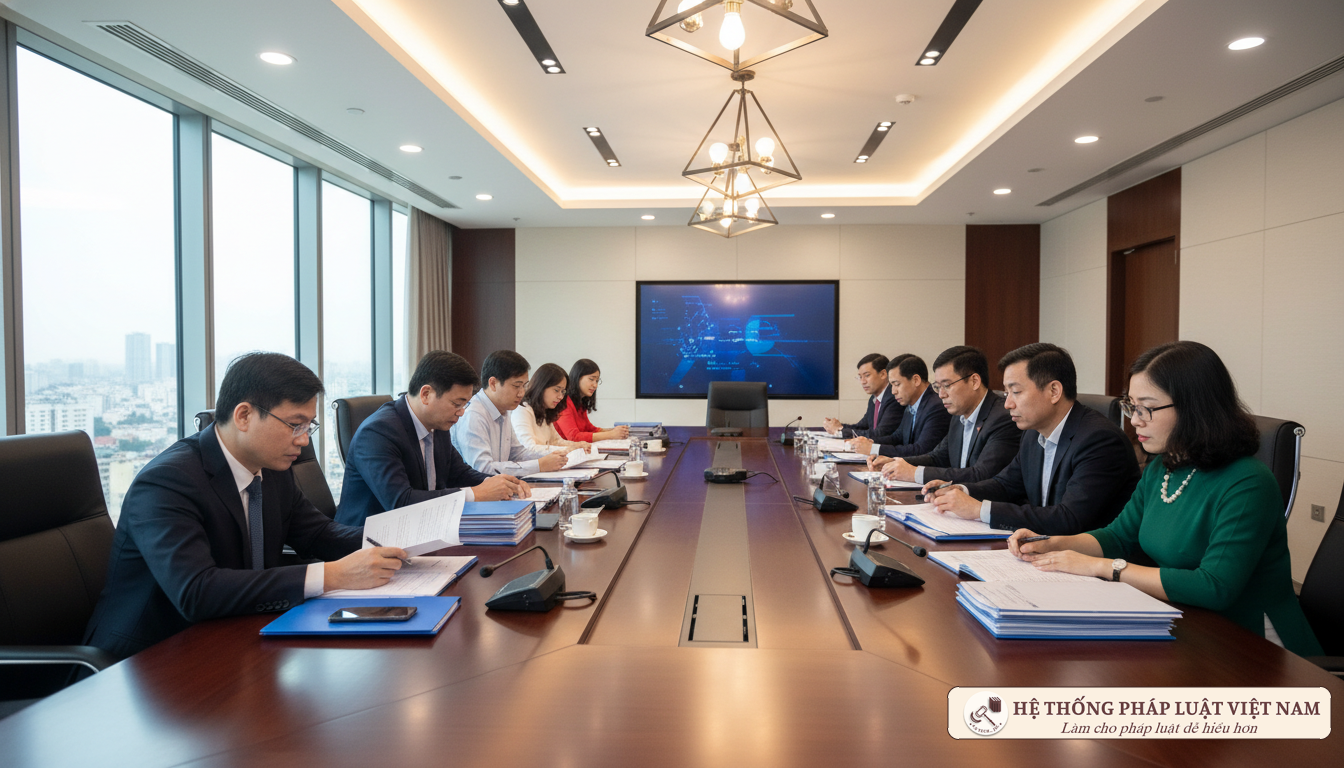 Cuộc họp của các cán bộ công chức Việt Nam