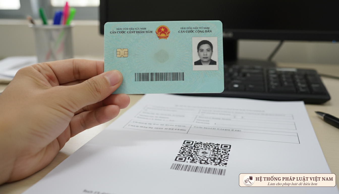 Cận cảnh thẻ căn cước công dân và mẫu tờ khai mới