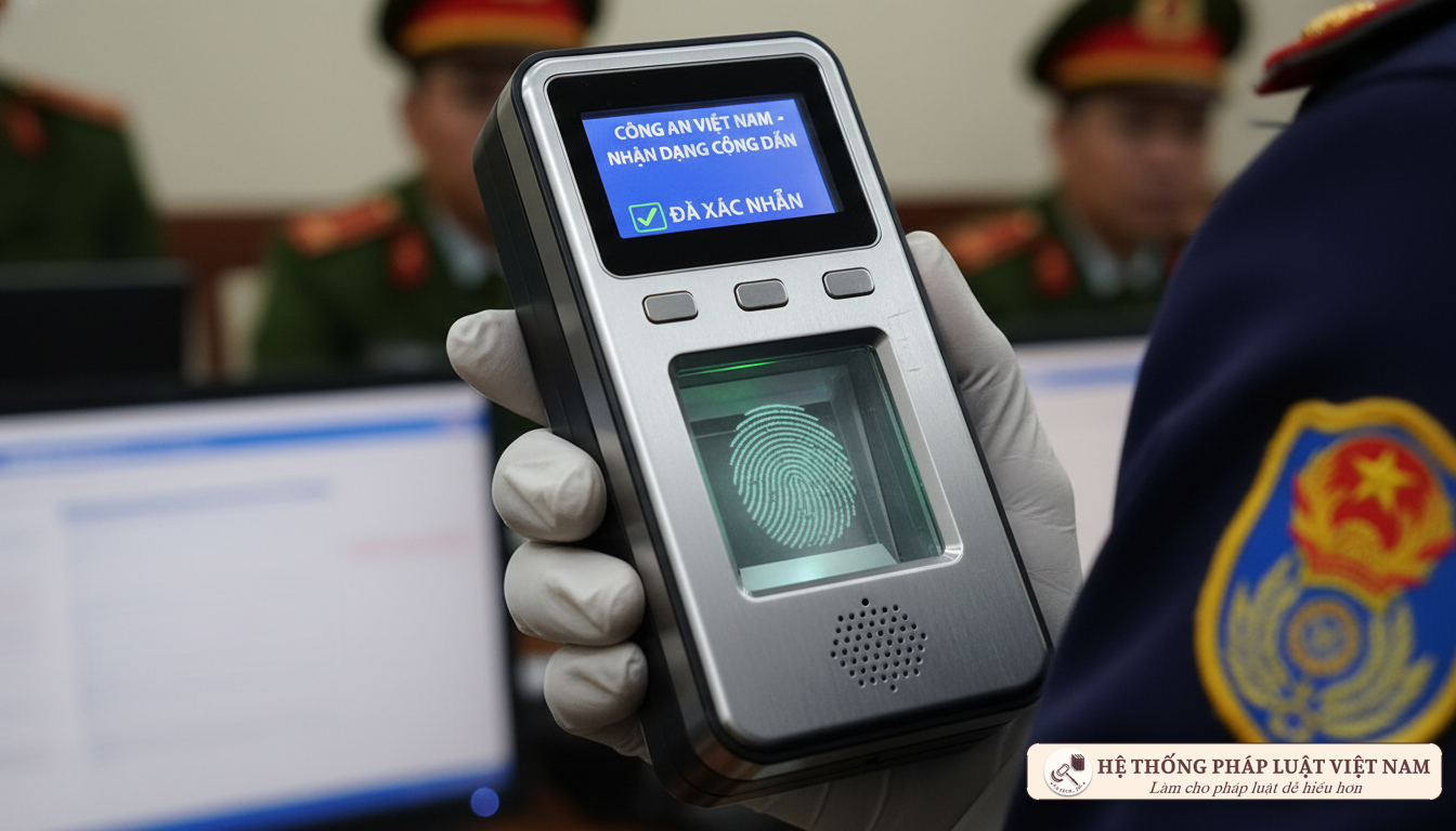 Thiết bị lấy dấu vân tay điện tử làm CCCD