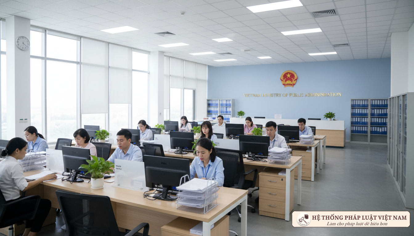 Cán bộ công chức làm việc