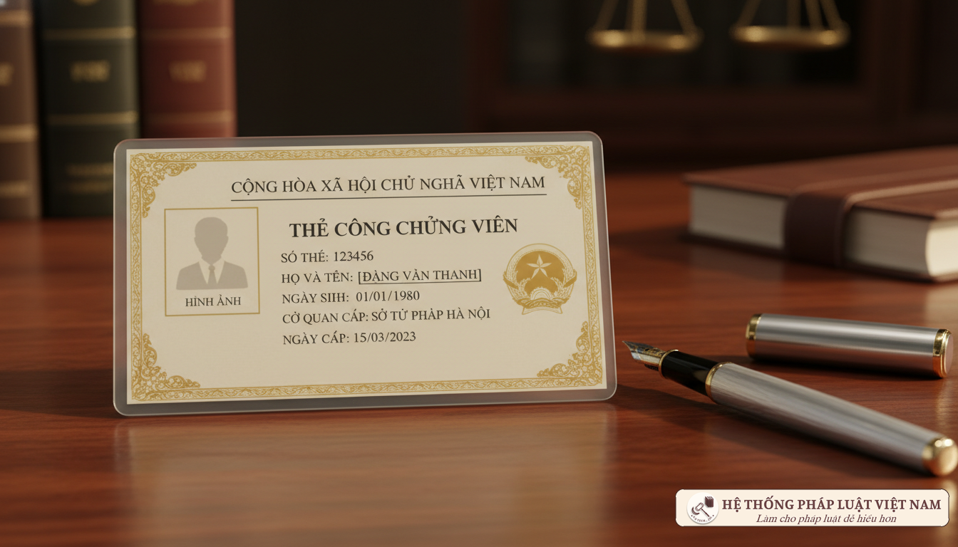 Thẻ công chứng viên chuyên nghiệp