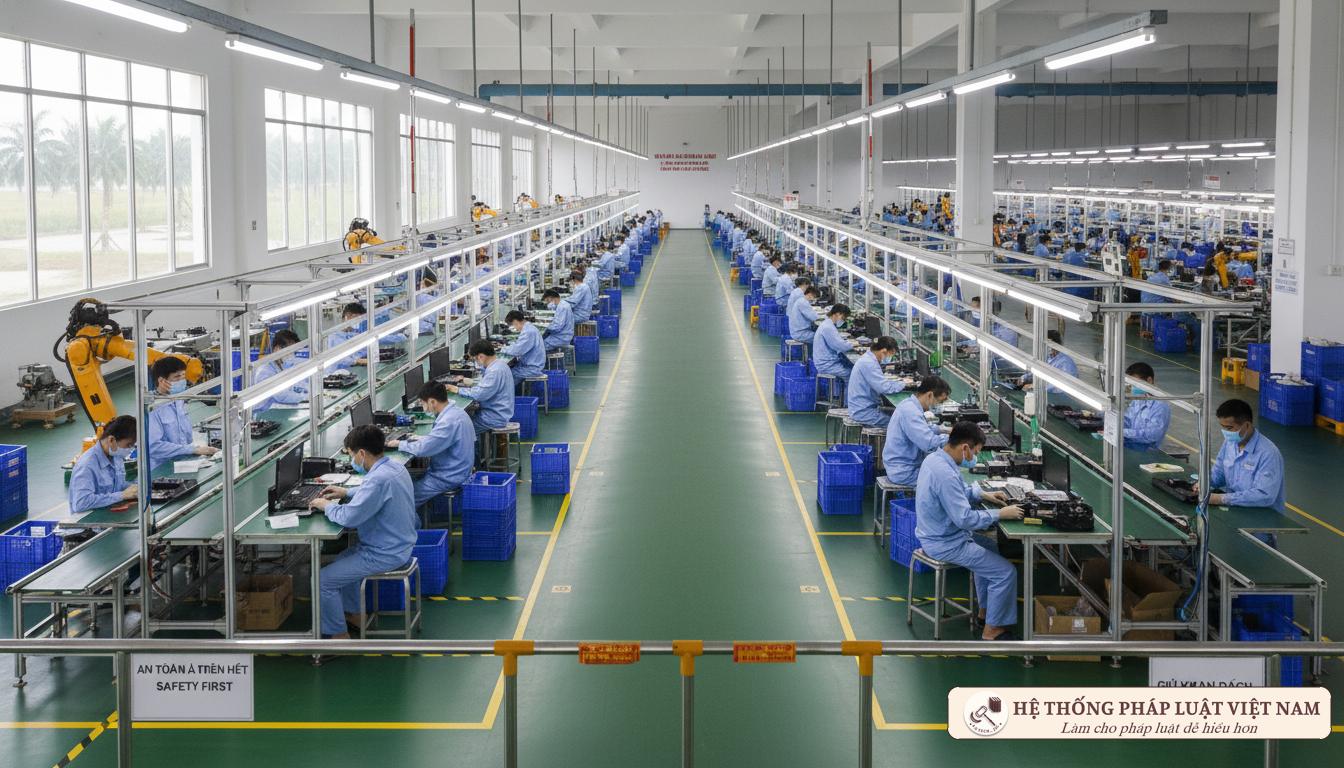 Công nhân làm việc an toàn tại nhà máy Bình Dương