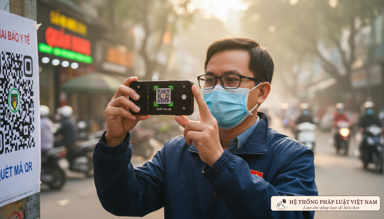 Khai báo y tế điện tử qua mã QR
