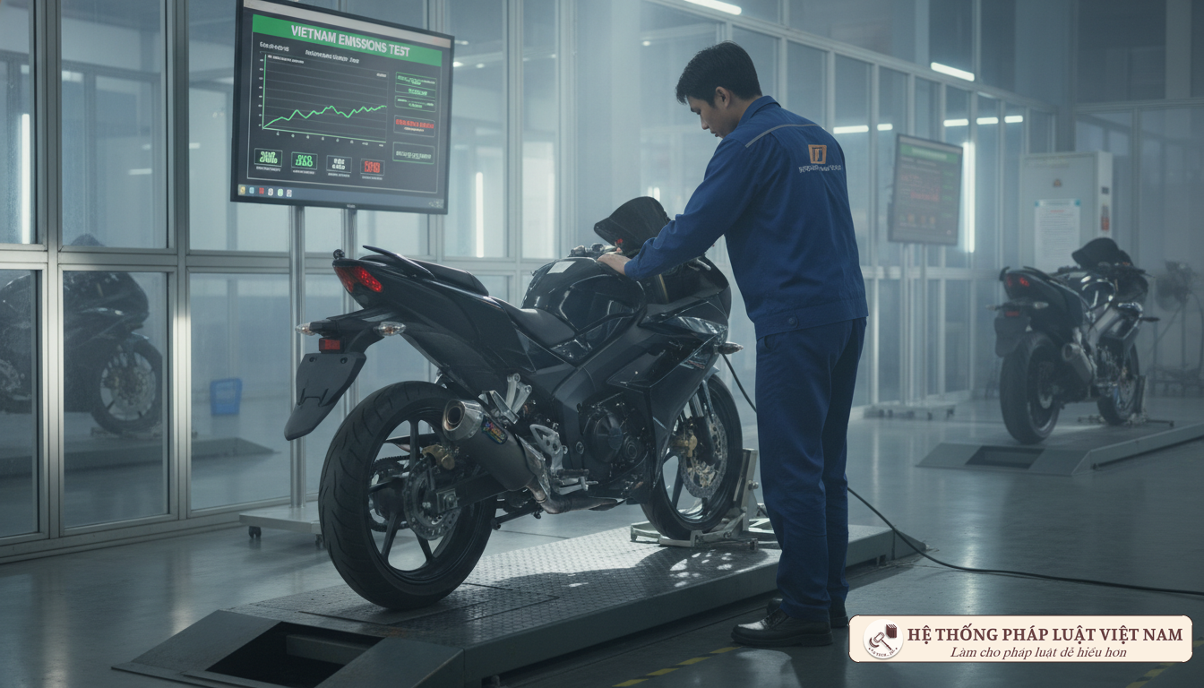 Kiểm tra khí thải xe máy