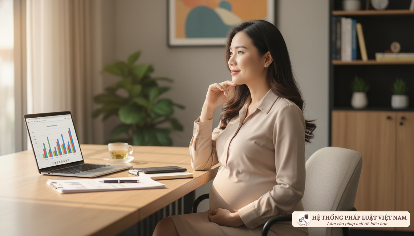 Phụ nữ mang thai tìm hiểu về quyền lợi bảo hiểm xã hội