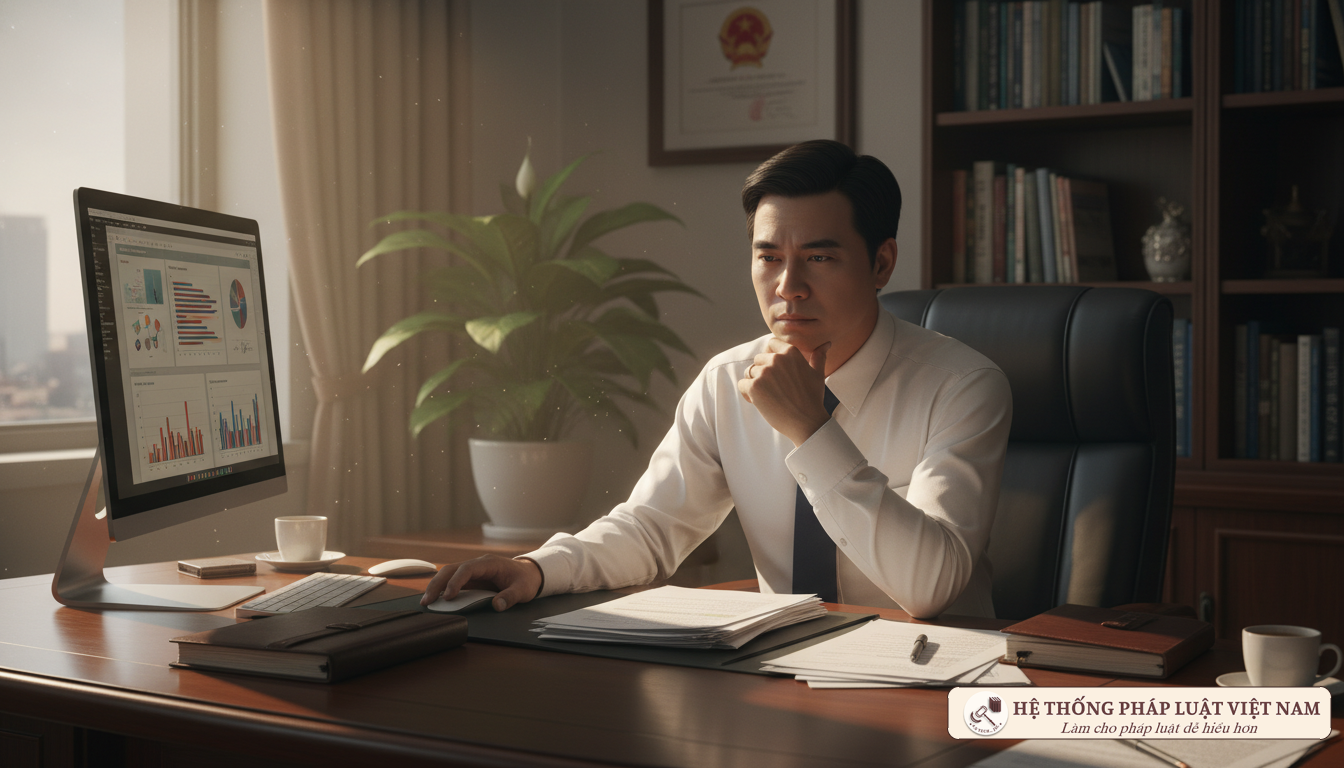 Công chức làm việc tại văn phòng