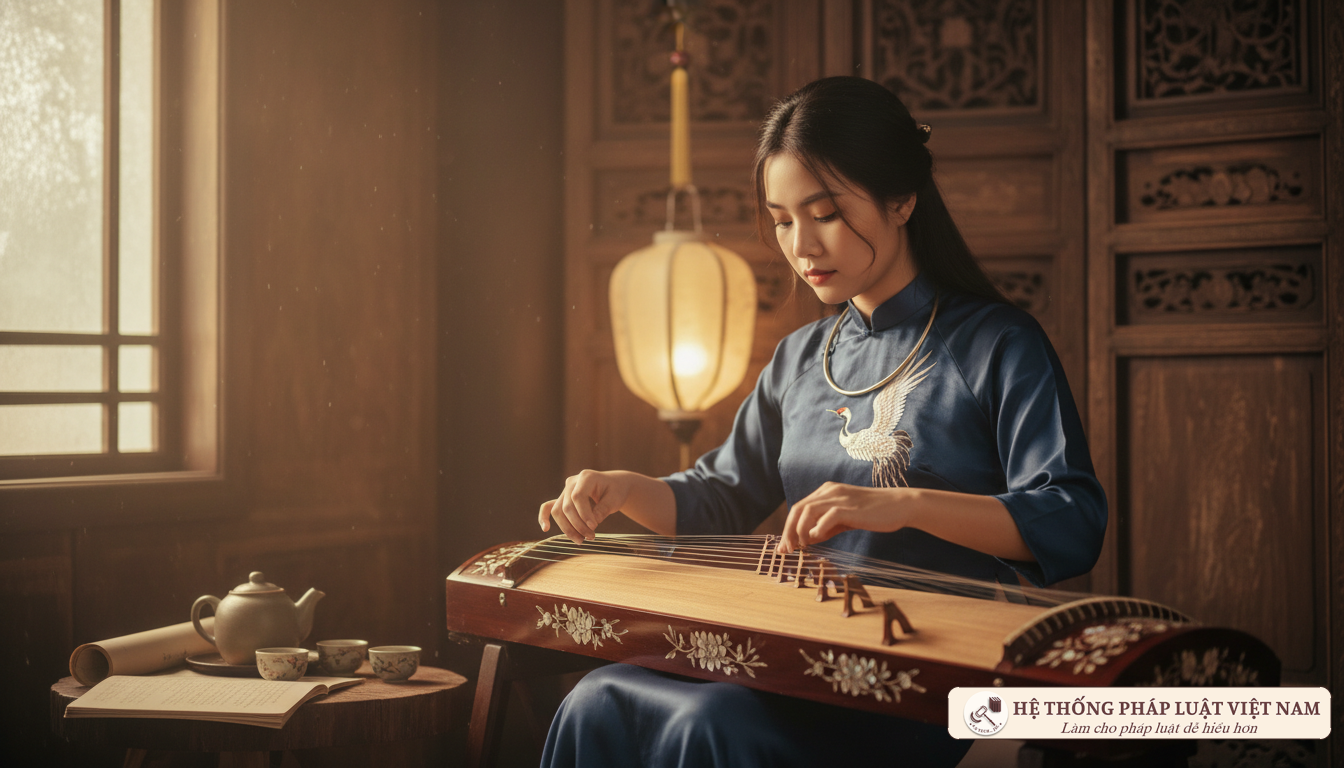 Sinh viên học nhạc cụ truyền thống