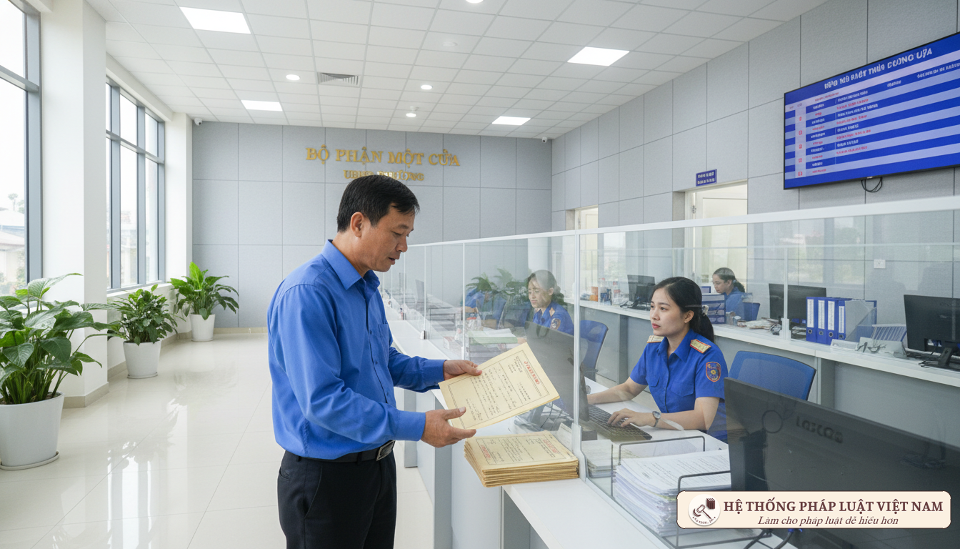 Nộp hồ sơ tại bộ phận một cửa