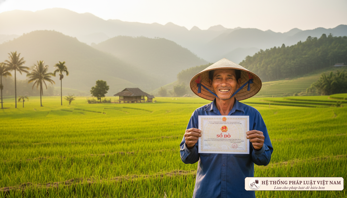 Cấp chung sổ đỏ cho nhiều thửa đất nông nghiệp