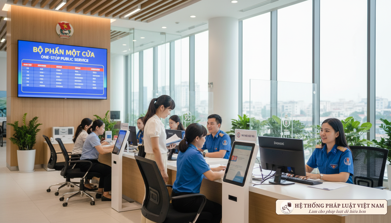 Bộ phận một cửa tại UBND xã