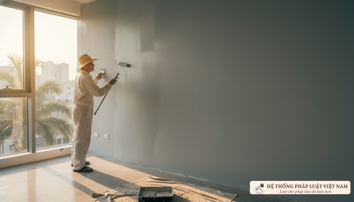 Sơn lại căn hộ chung cư: Tự ý thực hiện có bị phạt hay phải xin phép?
