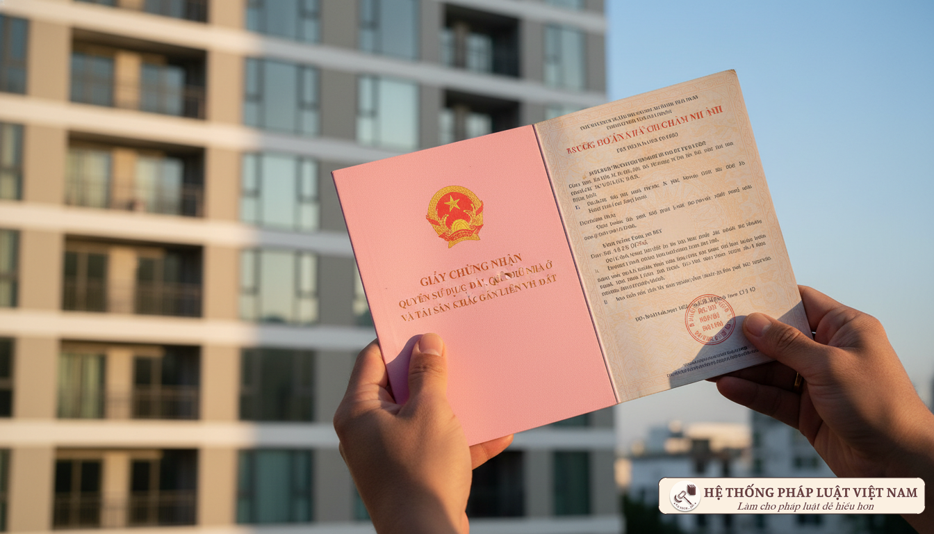 Cận cảnh Sổ hồng ghi nhận quyền sở hữu nhà và quyền sử dụng đất