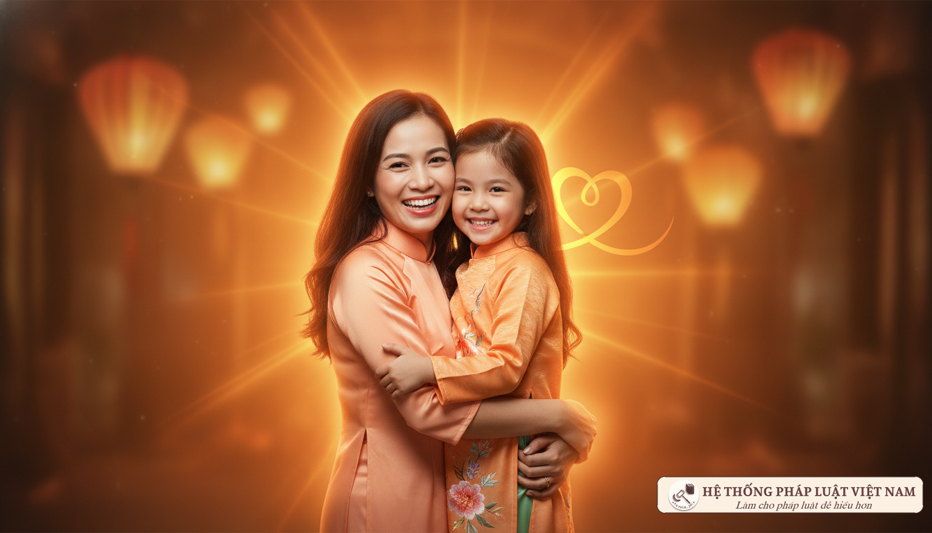 Hạnh phúc gia đình là mục tiêu của bình đẳng giới Mẹ và con gái hạnh phúc trong chiến dịch bình đẳng giới