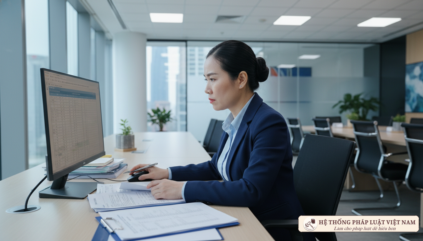 Cán bộ tài chính rà soát danh mục tài sản cố định