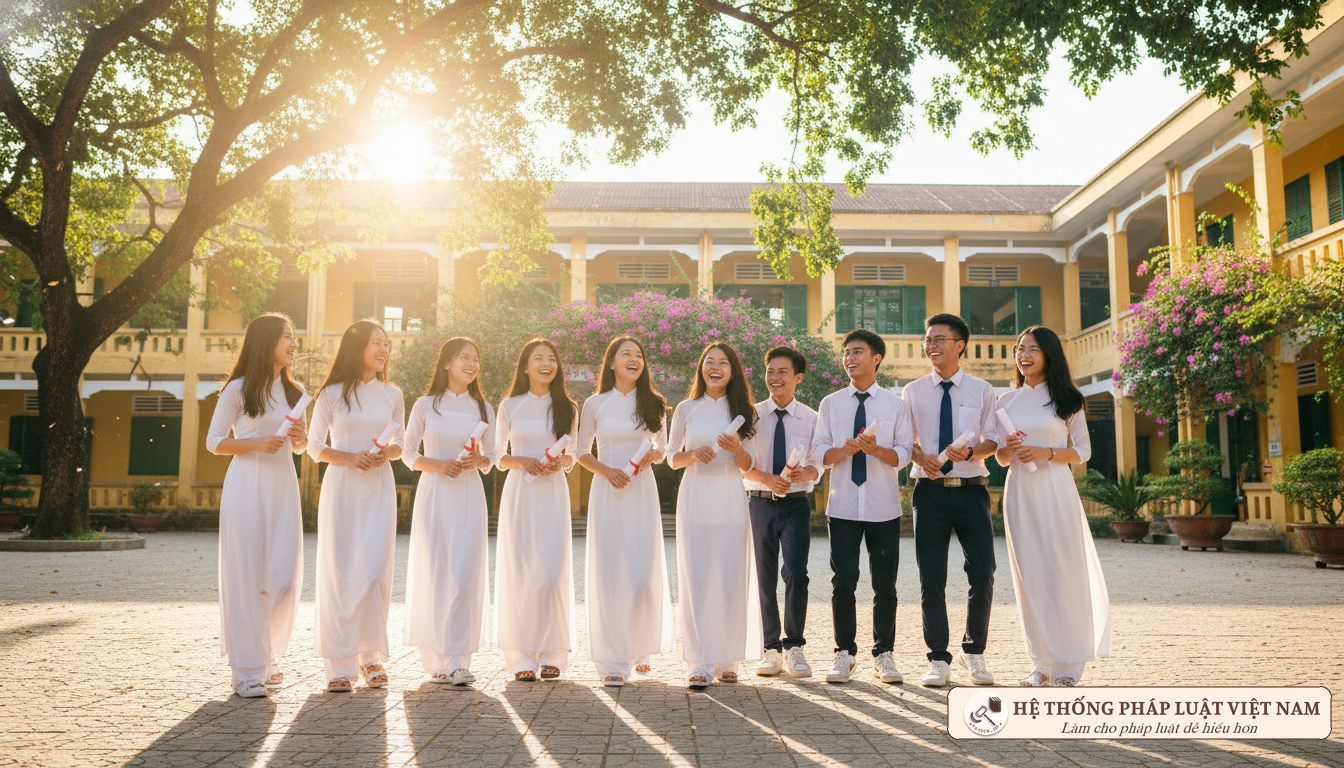 Học sinh Việt Nam nhận giấy khen năm học 2021