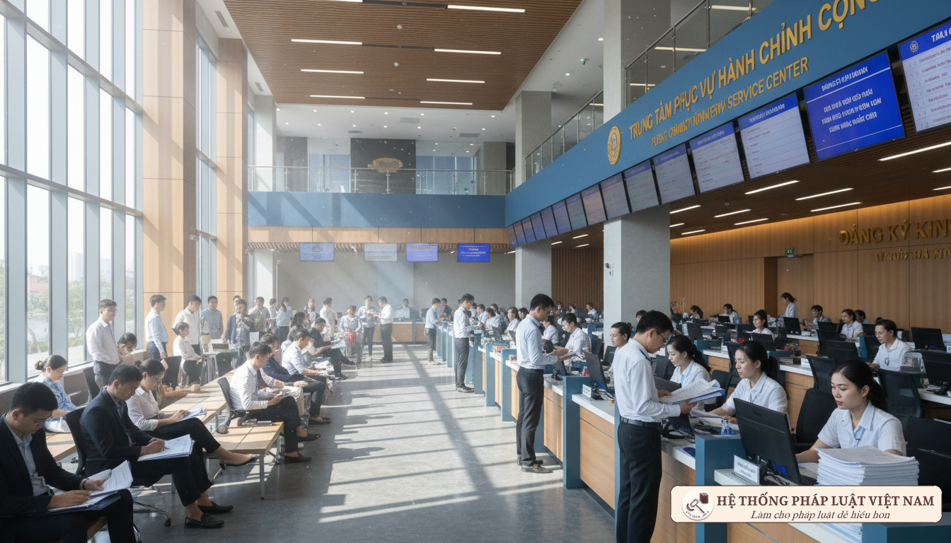 Người dân thực hiện thủ tục hành chính tại cơ quan nhà nước năm 2019
