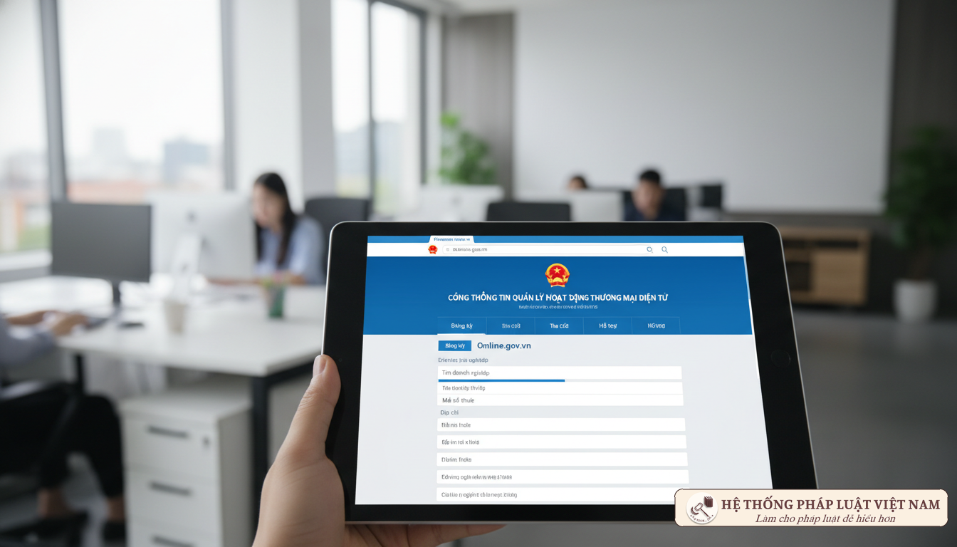 Giao diện đăng ký website thương mại điện tử trực tuyến