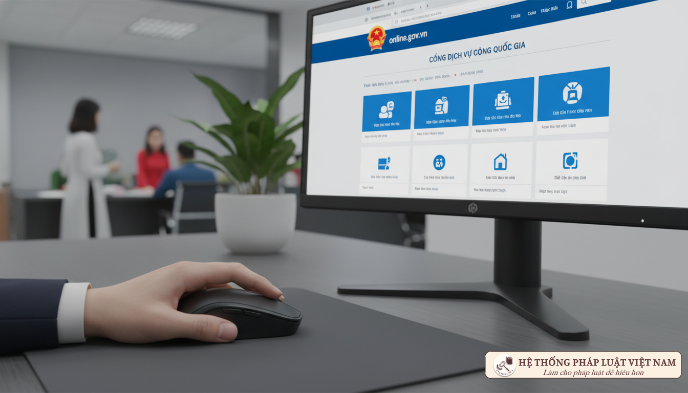 Giao diện cổng thông tin online.gov.vn