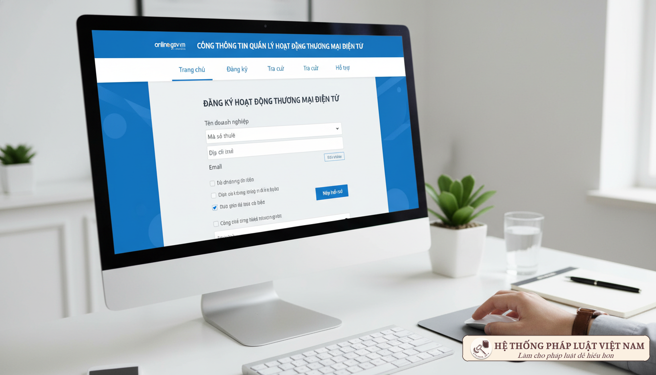 Giao diện đăng ký website thương mại điện tử trực tuyến