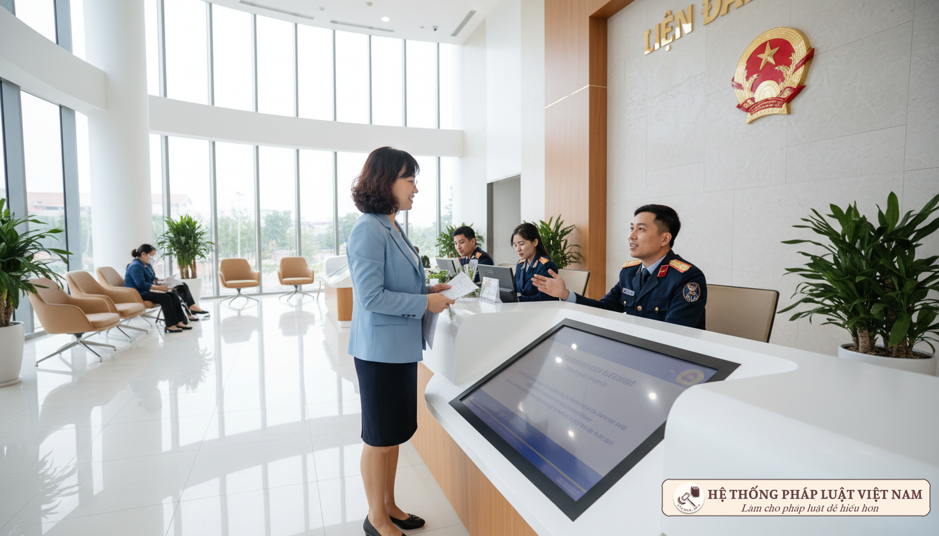 Người dân làm thủ tục cấp thẻ Căn cước