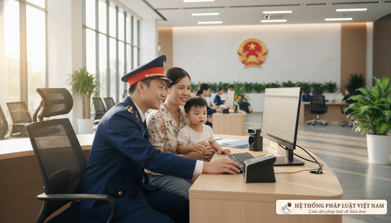 Cấp thẻ Căn cước cho trẻ em tại cơ quan công an