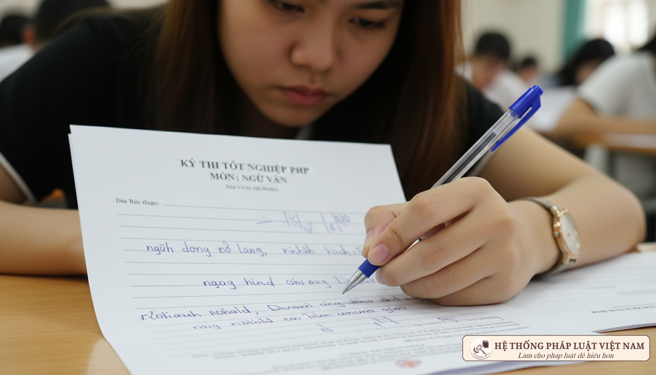 Thí sinh tập trung làm bài thi công chức