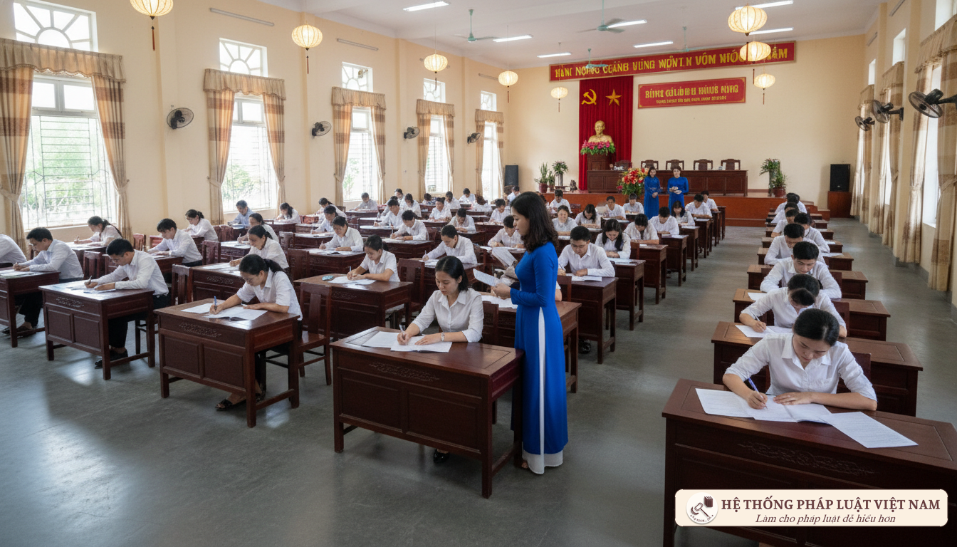 Giám thị kiểm tra phòng thi công chức