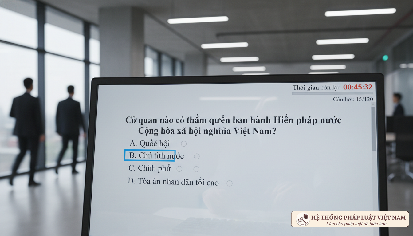 Thi trắc nghiệm công chức trên máy tính Nội dung kiểm định chất lượng đầu vào công chức