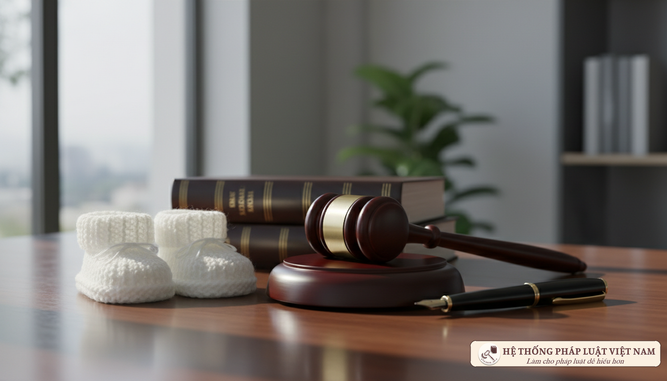 Biểu tượng quyền lợi thai sản và luật lao động
