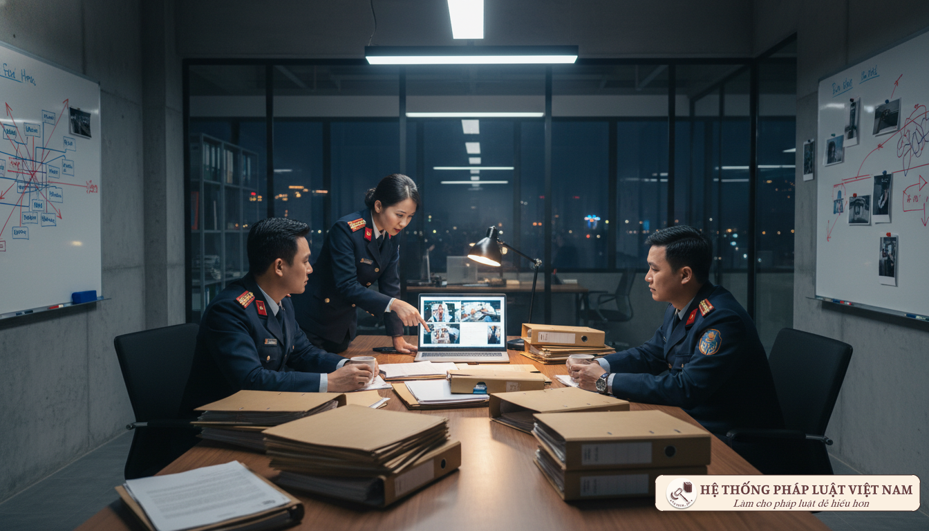 Cơ quan điều tra làm việc
