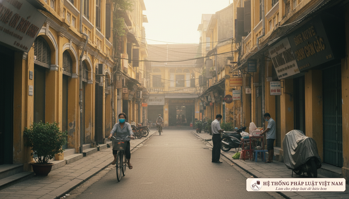Đường phố Hà Nội vắng vẻ tháng 4 năm 2020