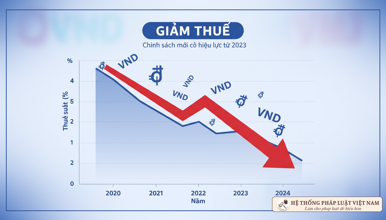 Biểu đồ minh họa việc giảm thuế thu nhập cá nhân từ năm 2026