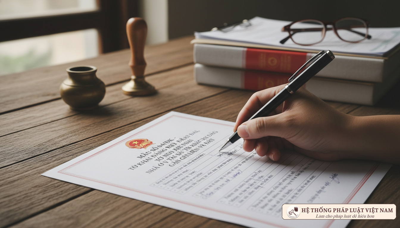 Kê khai đơn đăng ký cấp Sổ đỏ