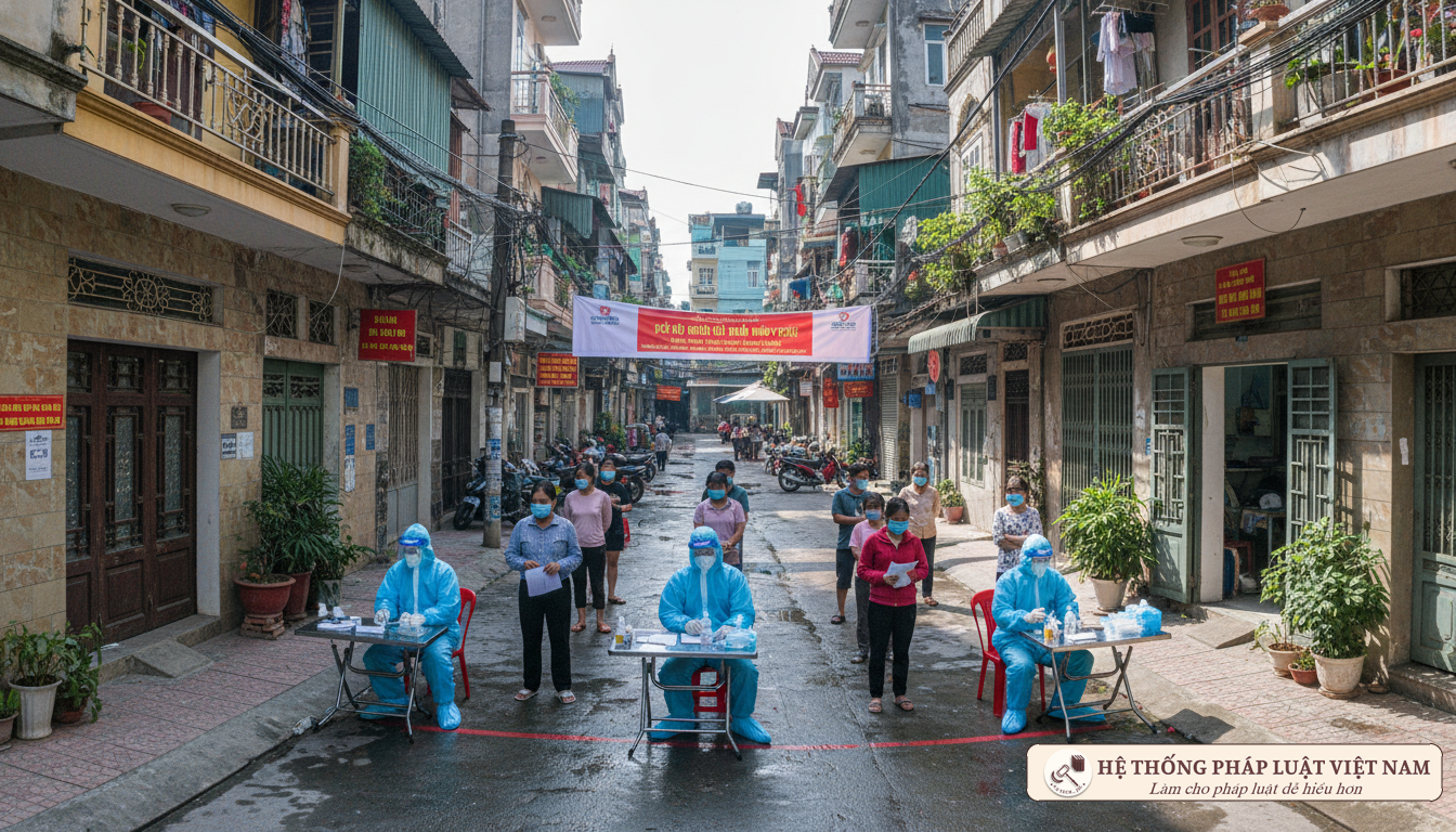 Nhân viên y tế xét nghiệm COVID-19 tại Việt Nam