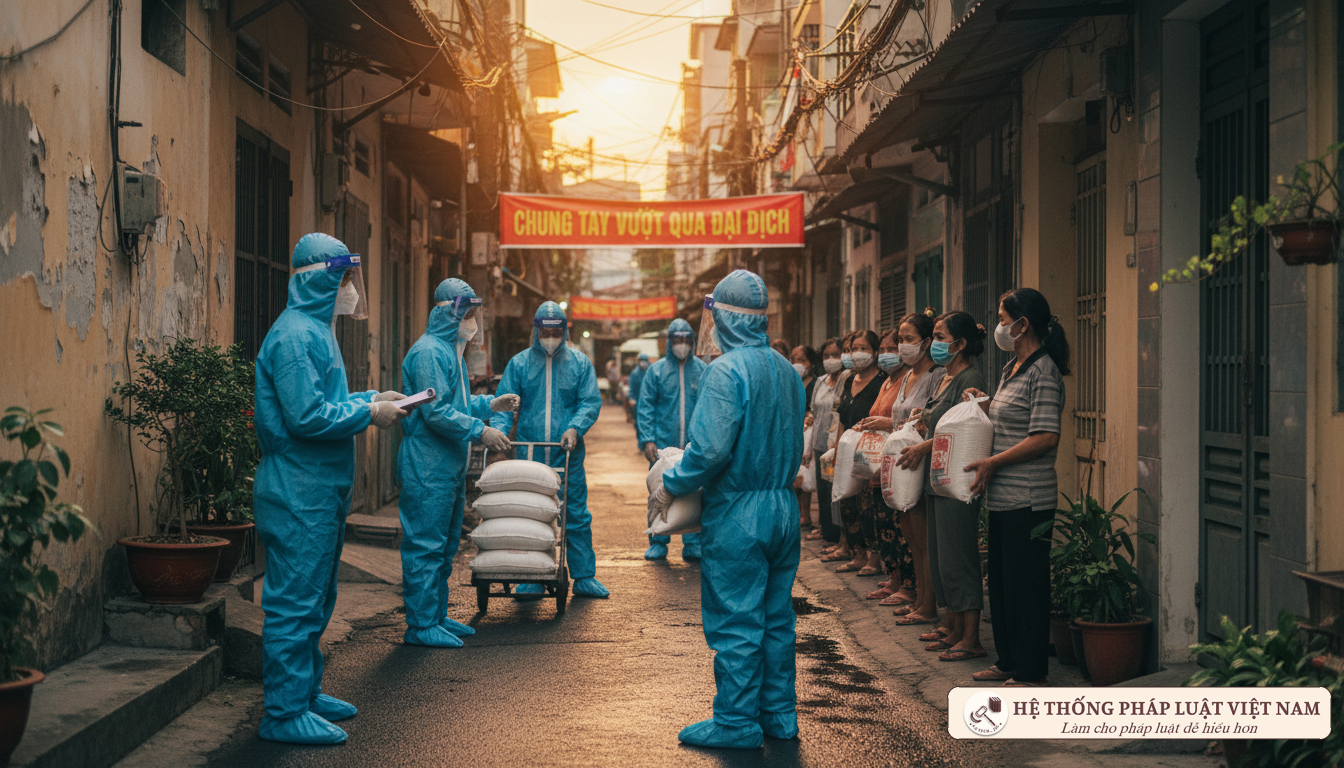 Tình nguyện viên hỗ trợ an sinh xã hội cho người dân
